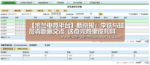 【米兰电竞平台】新京报:李铁与球员零距离交流 这点完胜里皮和其他外教(图3) 米兰体育app